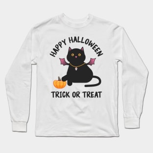 Black cat halloween Long Sleeve T-Shirt